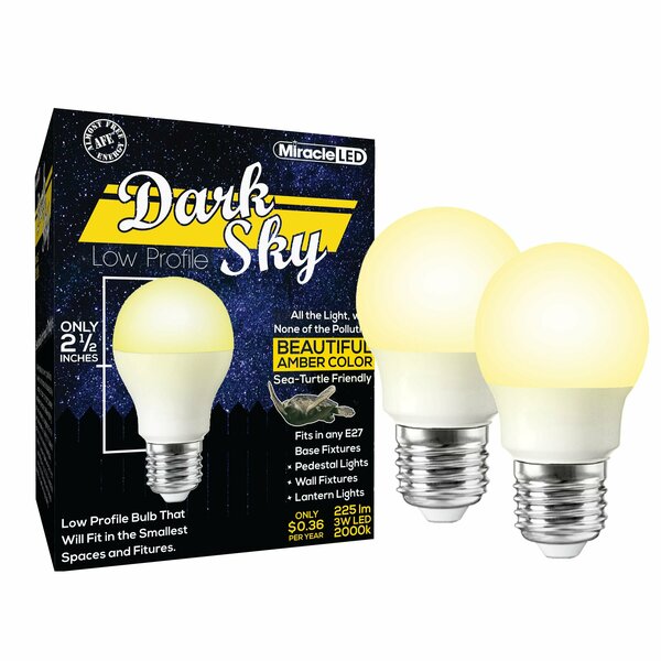 Miracle Led Dark Sky 3W LED Lightbulbs, 2PK 603565